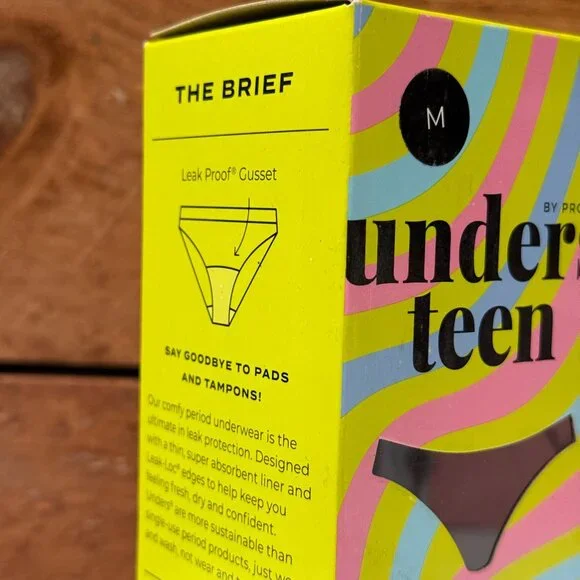 UnderTeen Proof Period Underwear Briefs M Leak Proof Teen Period Panties x3 - Picture 4 of 7